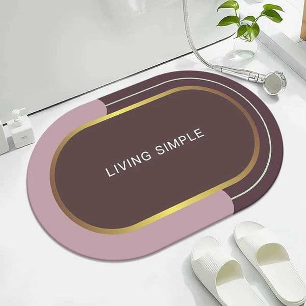 Bathroom diatom mud soft floor mat toilet entry door nonslip door mat shower room foot mat Z250917