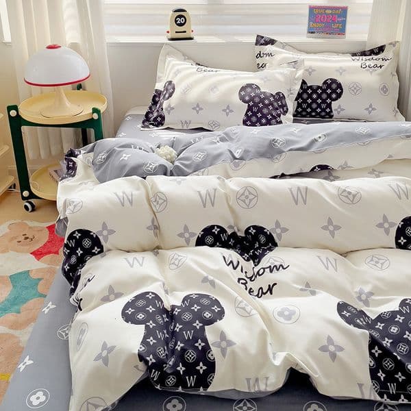 Nordic INS Plaid Cashmere Duvet Cover Set - Skin-Friendly, Comfortable, Durable Bedding for Rental Use Y260124