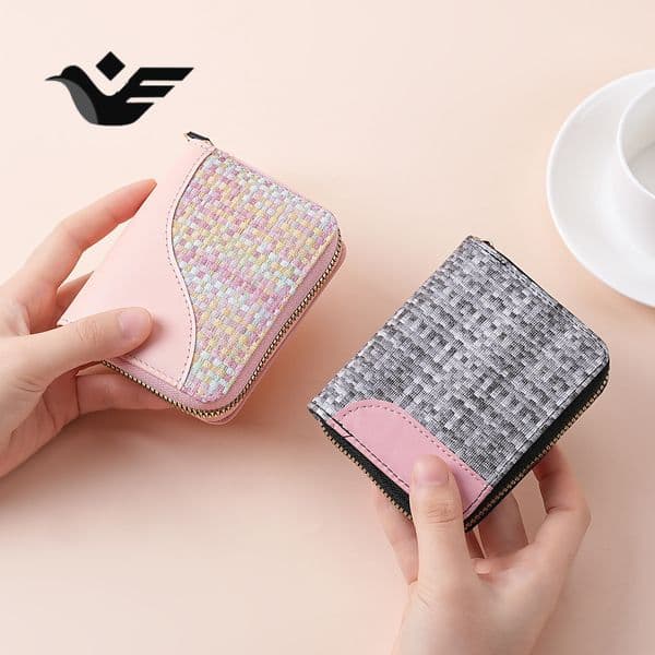 Feiyan Free Shipping New Designer Wallet 2025 High-quality Women's Wallet Short And Simple Card Holder Wallet Mini Wallet Color Block Zipper Wallet