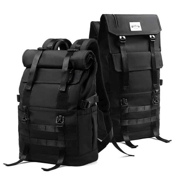 MOYYI 3 in 1Expandable Laptop Backpack Men Women Large Roll Top Travel Ruckpack Waterproof Outdoor Sport Flip Hiking Knapsack Z250916