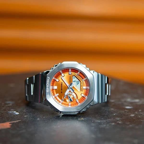 Iced Out Full Function Unisex Sports Digital Electronic Watch Waterproof Large Dial LED Dual Display Oak Series 393 Db8