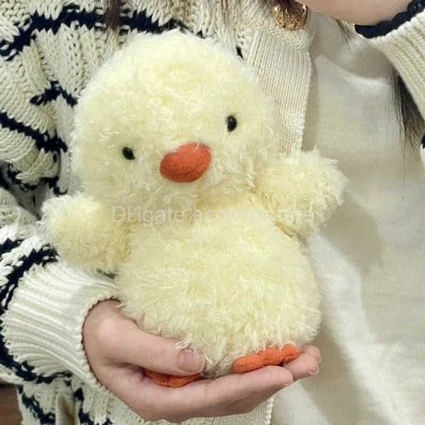 Movies & TV Plush toy jc Curly Series Little Yellow Chicken Cute Plush Doll Gift for Girls