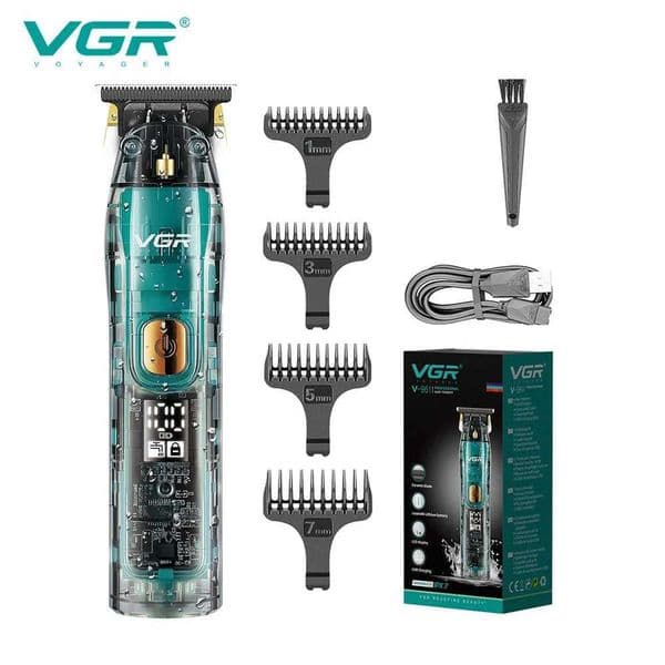 VGR IPX7 Waterproof Electric Hair Clipper Professional Barber Beard Trimmer Rechargeable Cordless Hair Trimmer for Men V961 W250918