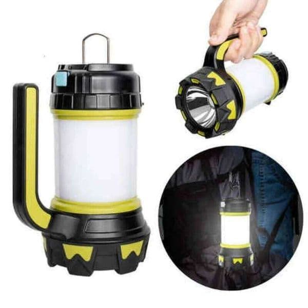 Camp Lamp LED Camping USB Rechargeable Flashlight Dimmable Spotlight Work Light Waterproof Searchlight Emergency Lantern