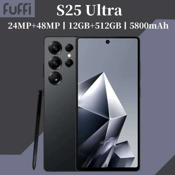 Global Vision S25 Ultra Smartphone Android 12 8Gb RAM 512Gb ROM 6.8 Inch Phone 1920X1080hd 24+48Mp 4 5G Network Mobile Phones 16gb+1TB