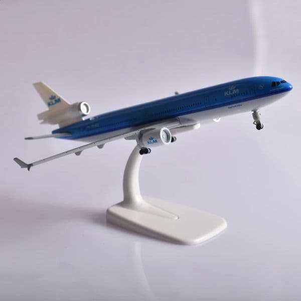 JASON TUTU 20CM KLM McDonnell Douglas MD11 Aircraft Model Planel Airplane Diecast Metal 1300 Scale Planes Collect Gifts K260320