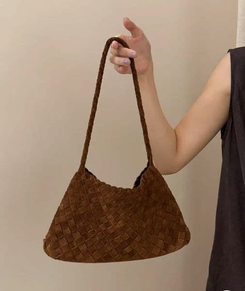 Designer dragon woven top layer cowhide hot womens handmade leather tote bag shoulder