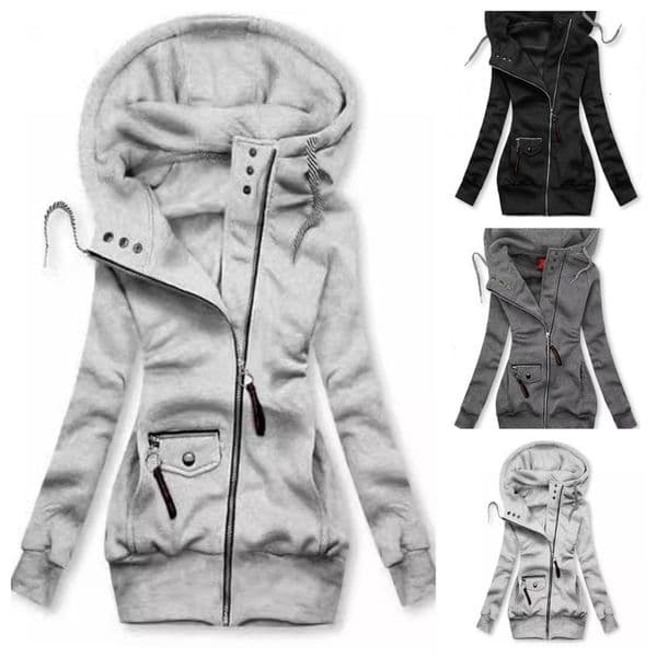 Women Oversize Hoodies Sweatshirts Pullovers Hoodie Female Patchwork Sweatshirt Autumn Warm Hoody Zipper UP Tops 250917BJ