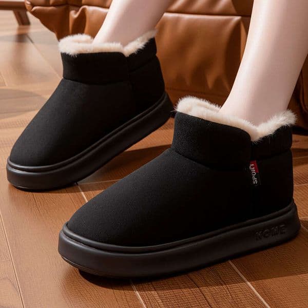 Men's Slippers Heel Winter Warm Thick Sole Style Free shipping designer Outdoor Wear Fleece Lined Versatile New Cotton Shoes Women with Label