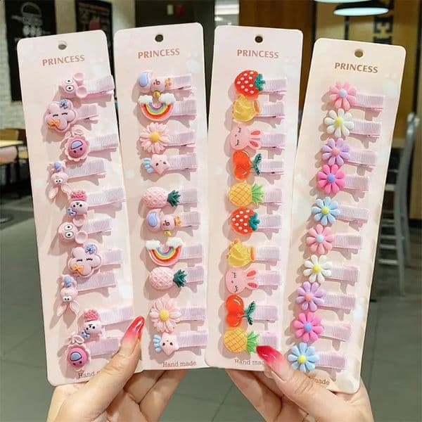 30Pcs Set Baby Hair Clips Cartoon Bows Flower Girls Hairpins Sweet Children Barrettes Accessories 250918