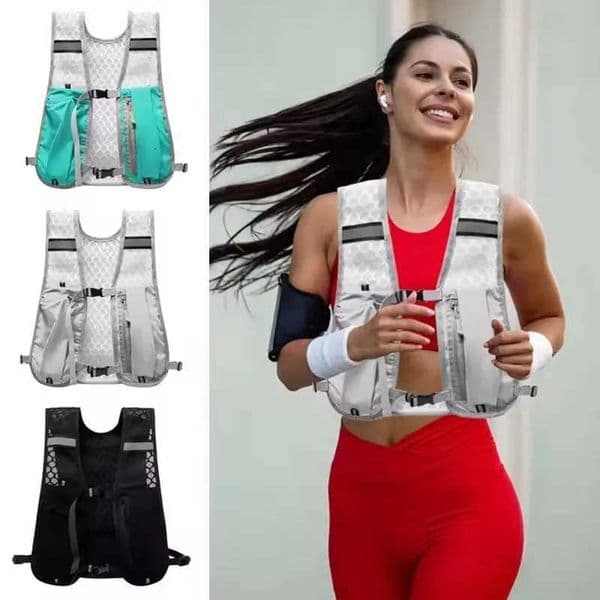 Running Water Bott Storage Vest Lightweight Running Vest Rctive Hydration Water Chest Pack With Phone Holder Cycling Vests Y250918