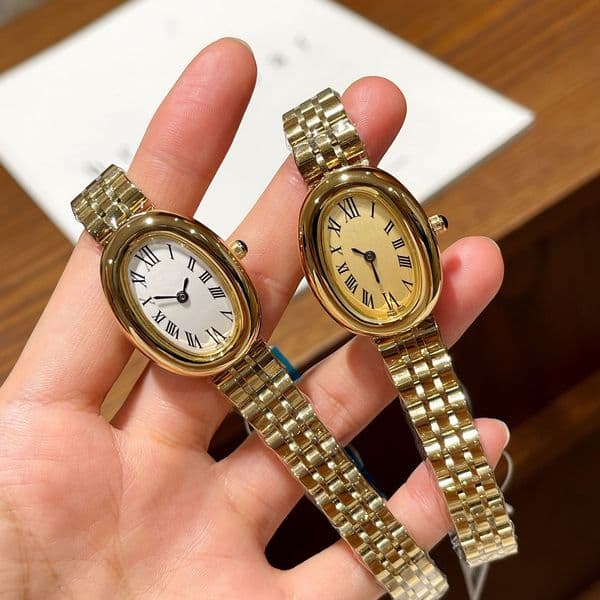 Designer watch high quality metal design oval digital classic style evening dinner daily outfit watch for women gift Christmas