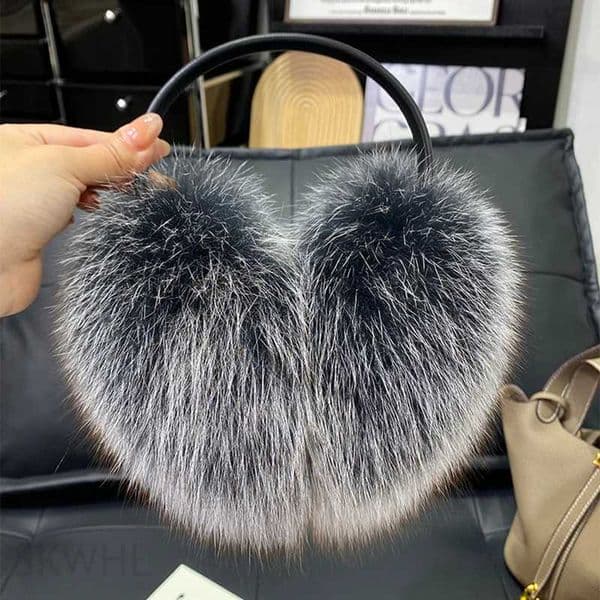Luxury Designer New Winter Real Earmuffs For Women Natural Scarves for woman Dual Use Genuine Warmer Plush Earmuff Outdoor Solid Fur Scarf Free Shipping
