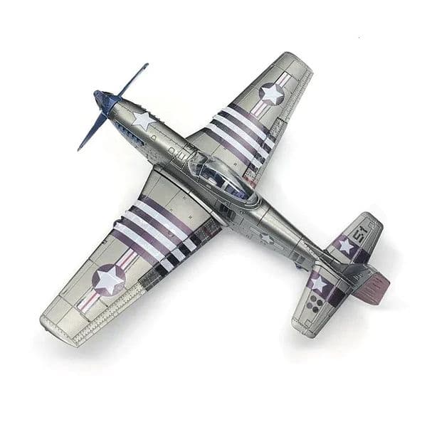 148 MUSTANG P51D Fighter 4D Assemble Model American WWII P51 Airplane GlueFree 6 Color Separation Quick Imposition Toy 250917BJ