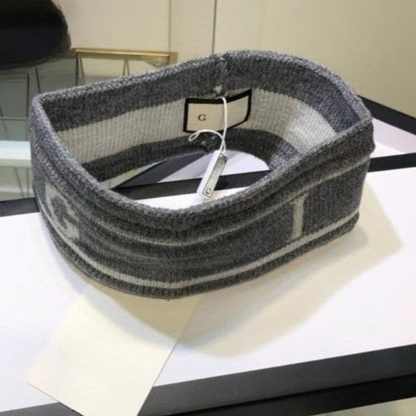 Wool Blend Headband for Women Fashionable High Elasticity Sports Fitness Headband with Stylish Letter Accents Multifunctional