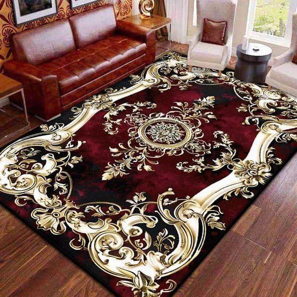 Red Retro Large Area Rugs Living Room European Decoration Home Sofa Area Carpet Gorgeous Bedroom Nonslip Floor Mat Washable W250919
