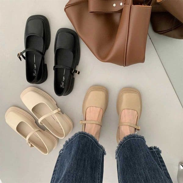 Korean Shoes Female Footwear Square Toe British Style Oxfords Womens 2025 Dress Comfortable Preppy Leather Summer New MedXJ250919