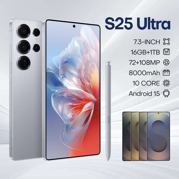 S24 S25 Ultra 5G Cell phone 16GB+1TB phone unlock touch screen high-definition camera fingerprint unlock facial recognition smartphone
