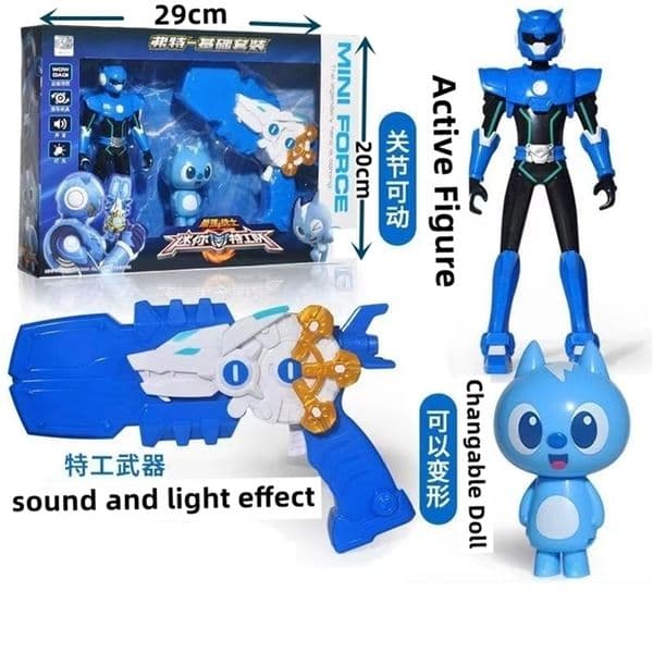 Mini Force Agent Transformation Toys Action Figures Weapon With Sound and Light MiniForce X Watch Deformation Robots Kids Gifts 250918CJBJ