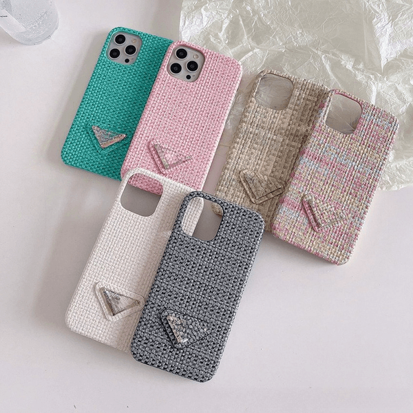 Weave Phone Case for Phone Pro Case Case Pro Mini 8 Luxury Leather Velvet Lined Back Cover Fundas Coque R251211