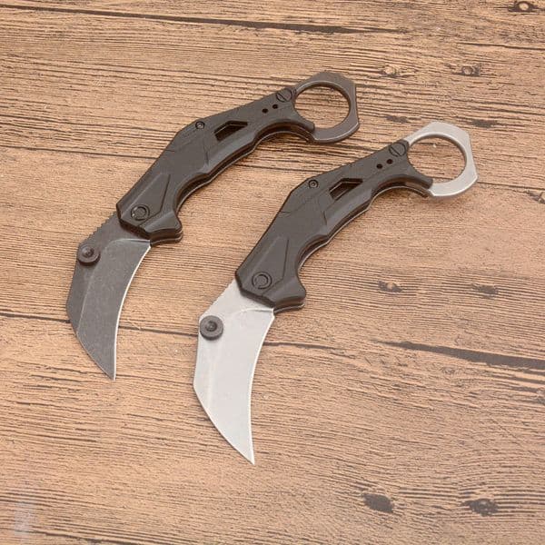 2064 Karambit Knife 8Cr13Mov Satin/Stone Wash Blade G10 knife Handle Folding Clawing Knives Outdoor Tactical Knives