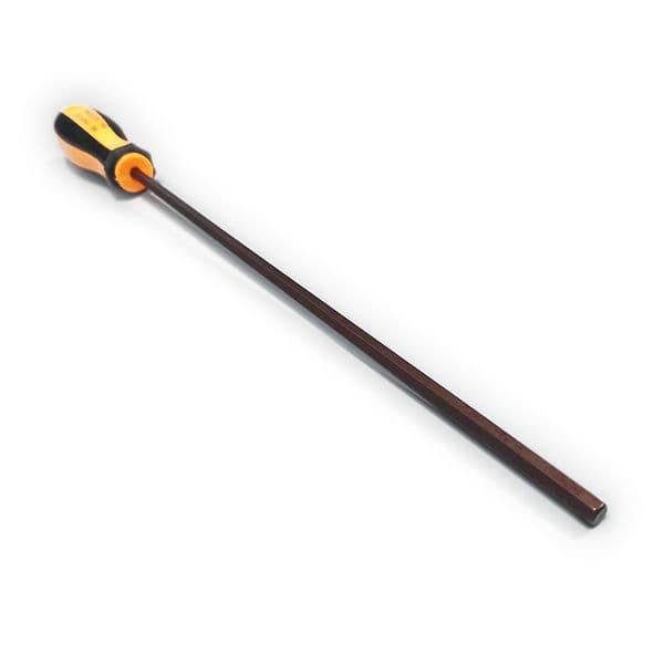Wholesale 4.0x200mm S2 steel Flat-Head HEX Screwdriver Magentic Long Screwdriver Shaft Hookable Handle 12PCS A CARTON Electrical and mechanical equipment tools