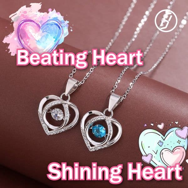 S925 Sterling Silver Beating Heart Necklace All-matching Heart-shaped Luxury Pendant Necklace for Valentine's Day Gift Designer Jewelry Original Jewelry Wholesale