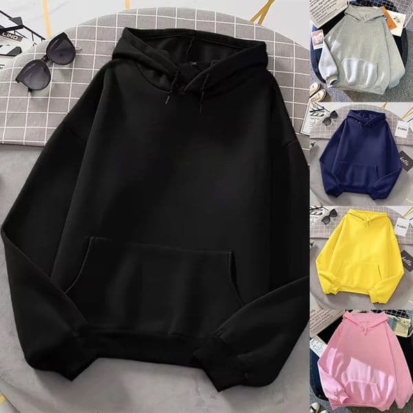 Woman Pure Color Hoodie Urban Casual Fashion Hooded Sweatshirts All Season Female Trend Sporty Pullover Streetwear 250919BJ