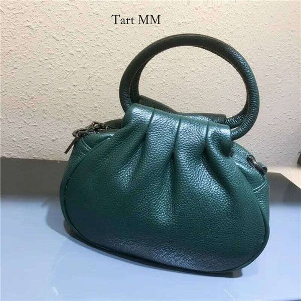 Ruched designer bag Cowhide Leather Shoulder Bags For Women Handbags 100% Real Skin Hobo Crossbody Bag Small Mother Purse