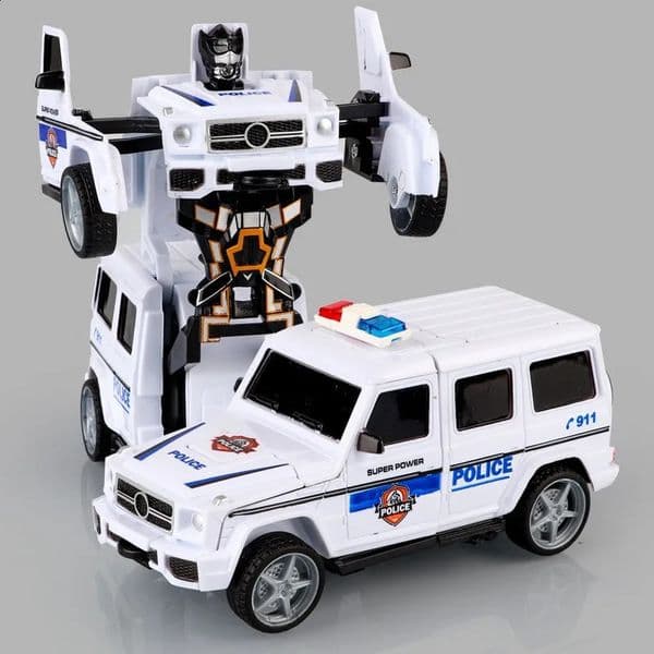2 In 1 Onekey Deformation Car Toys Automatic Transform Robot Plastic Model Collision Transforming Funny Diecasts Toy Kids Gifts 250919BJ