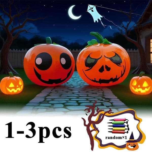 Large Inflatable Halloween Pumpkin Ball Outdoor Decoration Courtyard Party Haunted House Bar Theme Home Decor Spooky Ornament 250919BJ