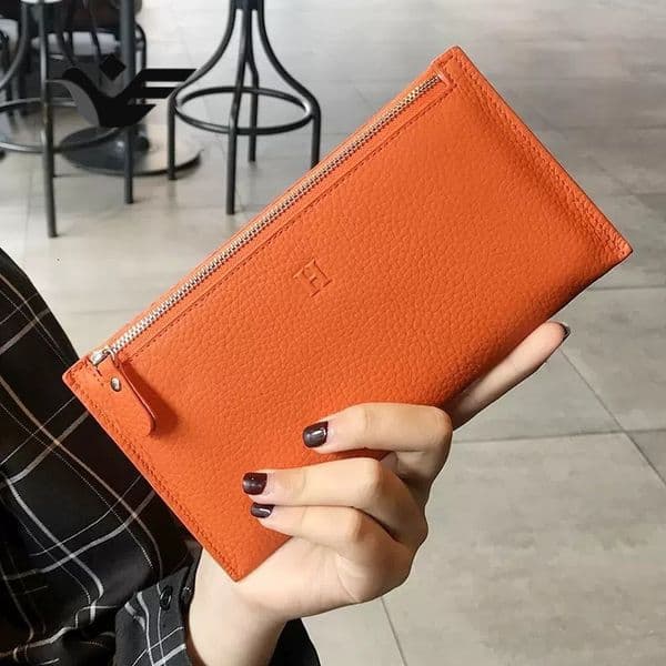 Feiyan Free Shipping New Designer Bag Genuine Leather Wallet For Women Long Style 2025 Ultra-thin Popular Handheld Wallet Niche Design Exquisite High-end