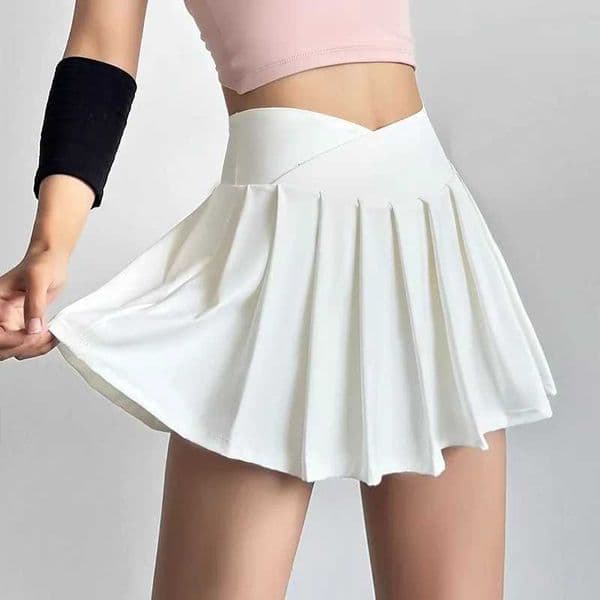 outdoor 2026 New New Sports Short Outdoor Skirt Womens Summer Anti Glare Yoga Pants Fitness Clothes Quick Drying Breathable High Waist Pleated Tennis Free Shi S