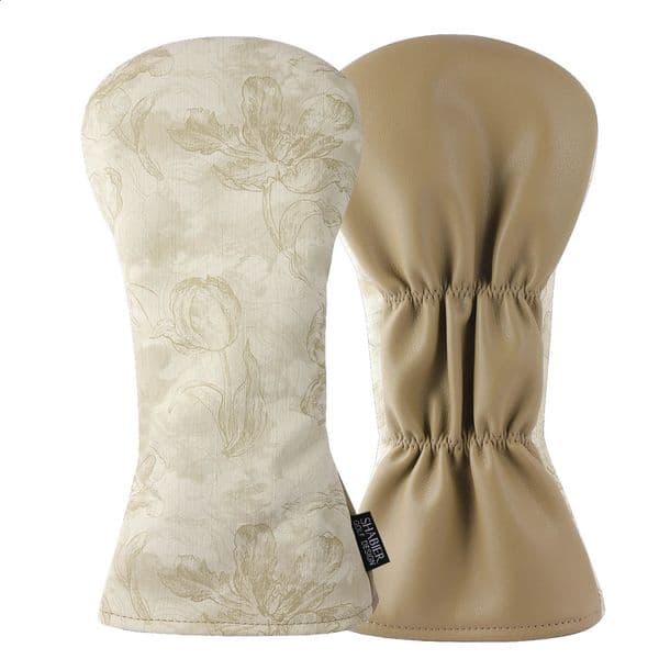 Polyester Printed and PU Leather Golf Club Headcover Driver and Fairway Wood Hybird Cover 250919BJ