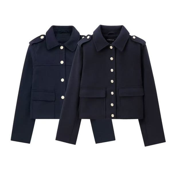 Autumn Casual And Fashionable Womens Clothing European American Style Simple Versatile Shoulder Patch Top Jacket 250923BJ
