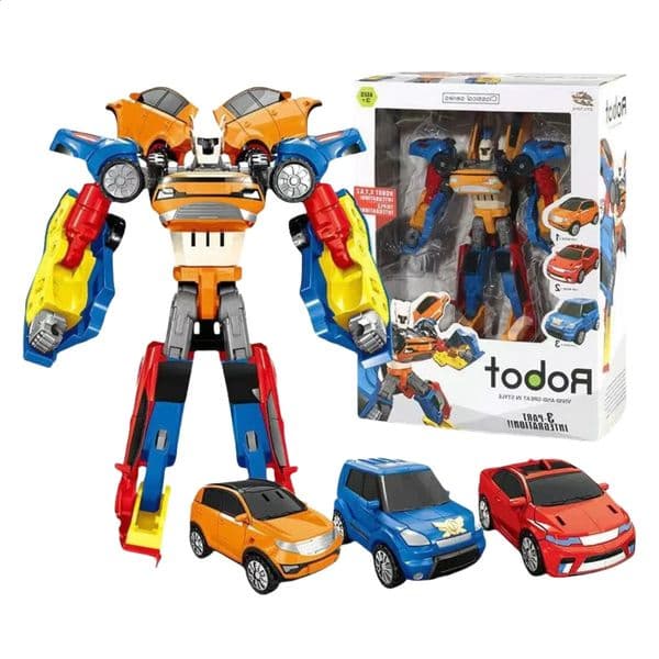 3 In 1 Tobots Transformation Robot Korea Cartoon Brothers Anime Deformation Car Airplane Toys for Child Christmas Gift 250918BJ