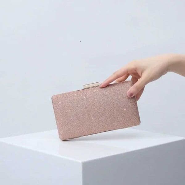 Evening Clutch Bag Women Bags Wedding Shiny Handbags Bridal Metal Bow Clutches Bag Chain Shoulder BagW250920