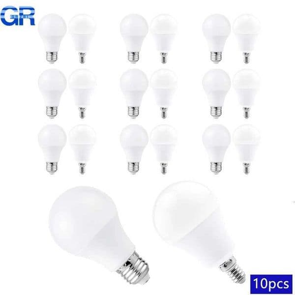10PCS Led Bulb Lamps E27 E14 base AC220V 230V Light 3W 6W 9W 12W 15W 18W 20W 24W Lamps For Home derection Living room Lighting X250920