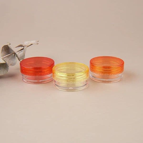 1000pcs 5g Round Sample Clear Cream Jar Mini Cosmetic Bottles Containers Transparent Pot For Nail Arts Small Clear Can Tin For Balm