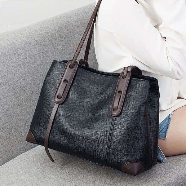 Ladies 2025 New Shoulder Capacity Mom Senior Leather Large Commuter Bag