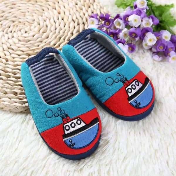 Kids Slipper Spring Autumn AntiSlip Home Shoes For Boy Girls Cartoon Ship Soft Baby Slides Indoor Child Slippers 250920BJ