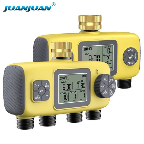 Digital Water Timer 4Outlet Garden Irrigation Rainwater Sensing Watering System Precision Timing Controller 250918BANJIA