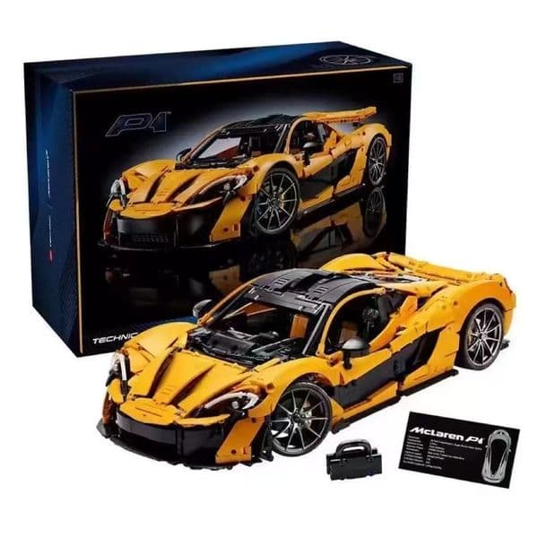 building block 18 P1 super car gifts for adult racing fans Racing car collectible model comes with V8 piston engine and 7-speed toy C260326