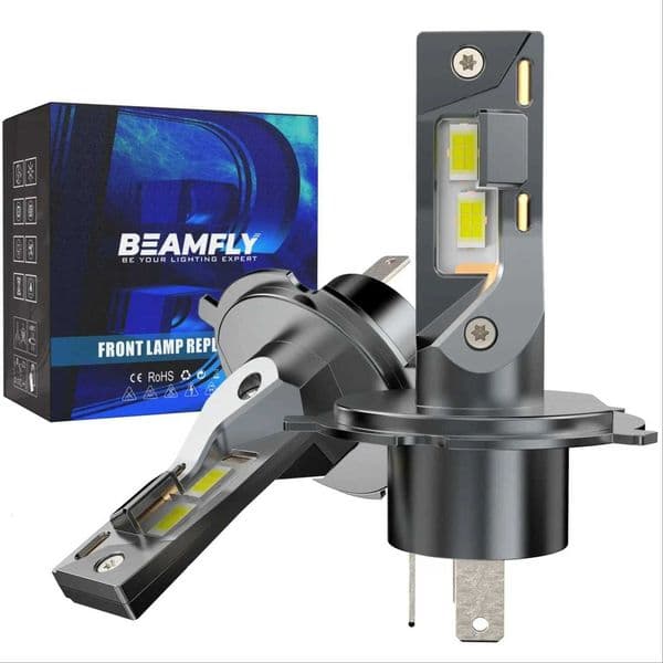 BEAMFLY 100W LED Headlight Bulbs H7 H4 Canbus Wireless Mini Diode 6500K White 20000LM CSP PlugPlay Car Turbo Driving Headlamp X250920