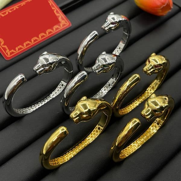 Designer Bracelets Cheetah Bracelet Luxury Women's Emerald Eye Leopard Bracelet 18K Gold Plated Cheetah Bracelet