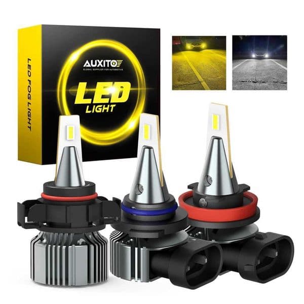 AUXITO 2Pcs H8 H11 9006 HB4 LED Fog Lamp Canbus H16 PSX24W PSX26W 5202 H27 880 881 H10 LED Fog Light Bulb DRL Driving Lamp 12V X250920