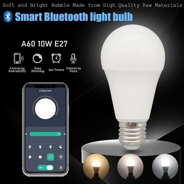 E27 LED Bulb Smart light Lamps Bluetooth APP 3000K6500K Dimmable lighting 10W 220V RGBW for liveroom bedroom home derecs X250920