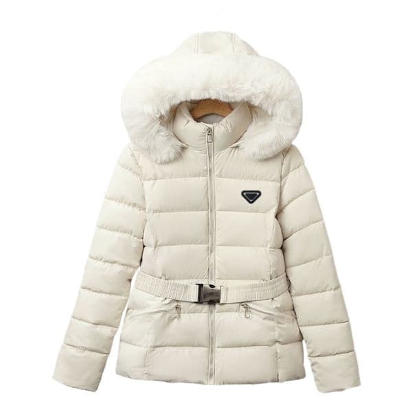 Designer Down Coats Women's Down Cotton Jacket Parkas Fashion Lady Thickened Short Big Fur Collar Outerwear Coats Outdoor Hooded Down Jacket