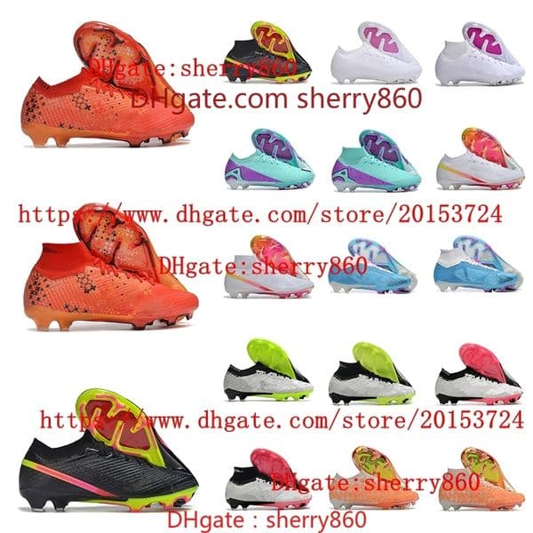 Mens boys women IX Elite FG Soccer Cleats Soccer Shoes Cleats Crampons de football boots Firm Ground Soft Leather Comfortable Training new