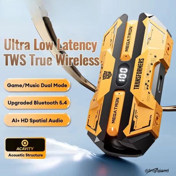 TWS Gaming Earphones Hifi Stereo Sound Music Game Earbuds Dual Mode Low Latency HD Call Headphones Tf-T51 ddmyfriend